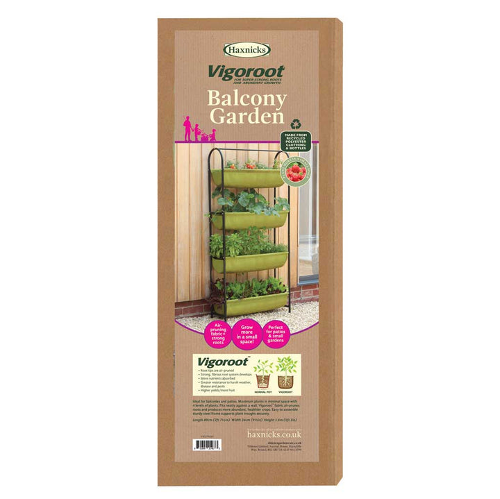 Haxnicks Vigoroot Balcony Garden packaging on a white background