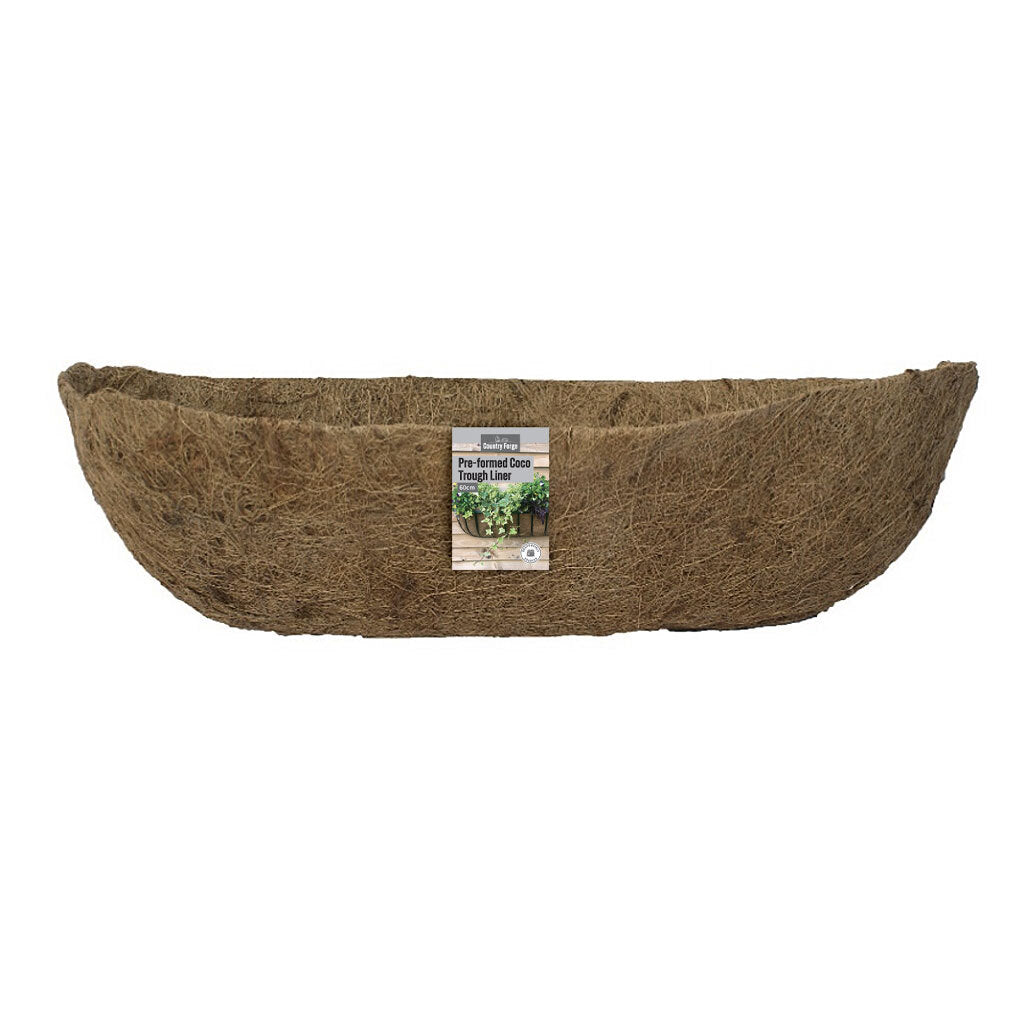 Tildenet Country Forge Pre-Formed Coco Trough Liner on a white background