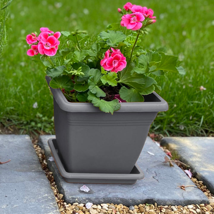 Square Pot Anthracite 210 x 197mm