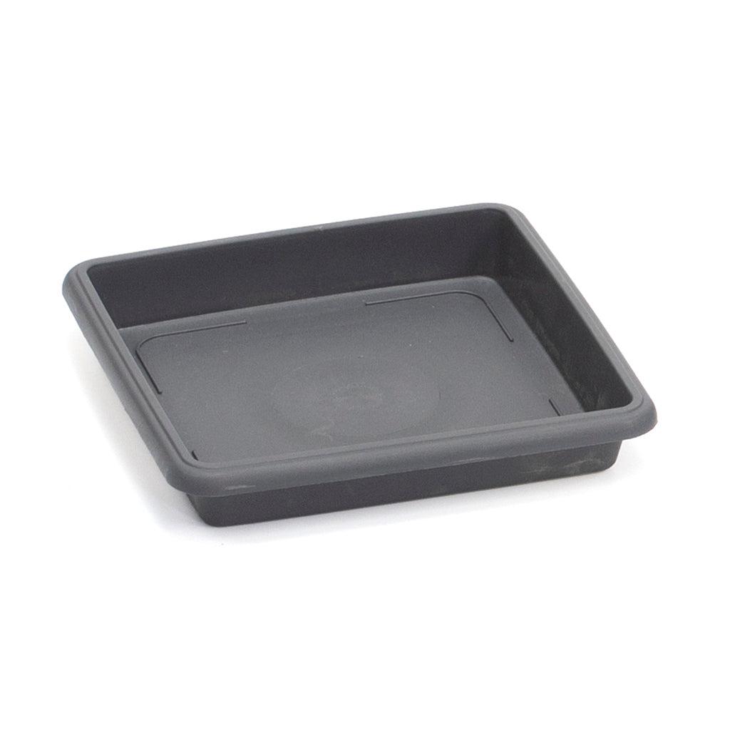 Square Pot Saucer Anthracite 145mm