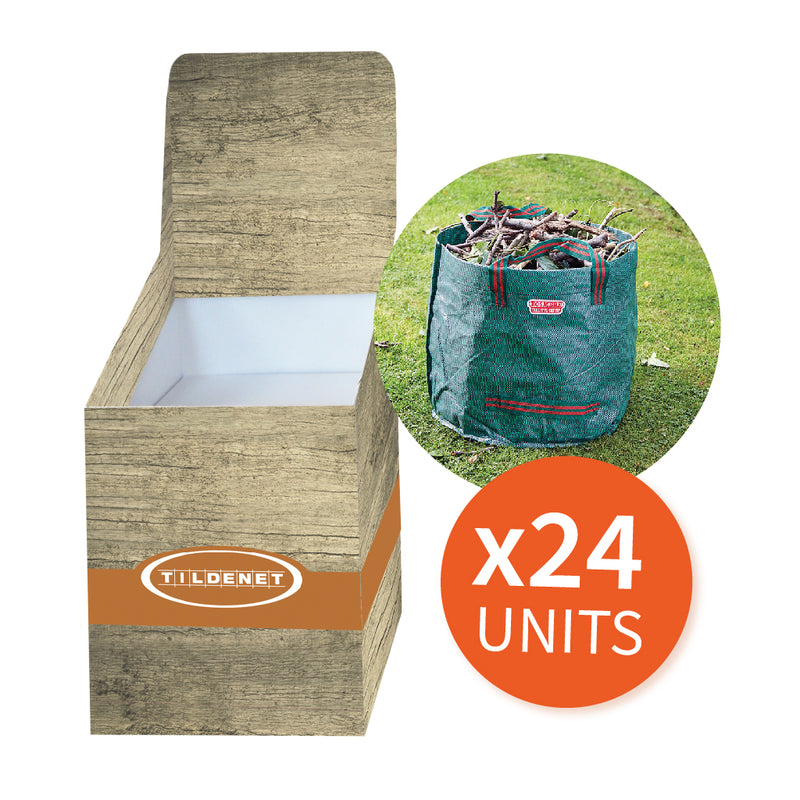 Promotion Bin with 24 x Wide Top Heavy Duty Garden Bag (63L)