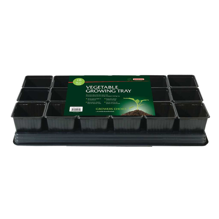 Promotion Bin with 32 x Vegetable Growing Tray 18x9cm Veg Pots & Tray