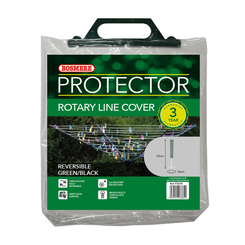 Bosmere Protector - Rotary Line Cover Green/Black