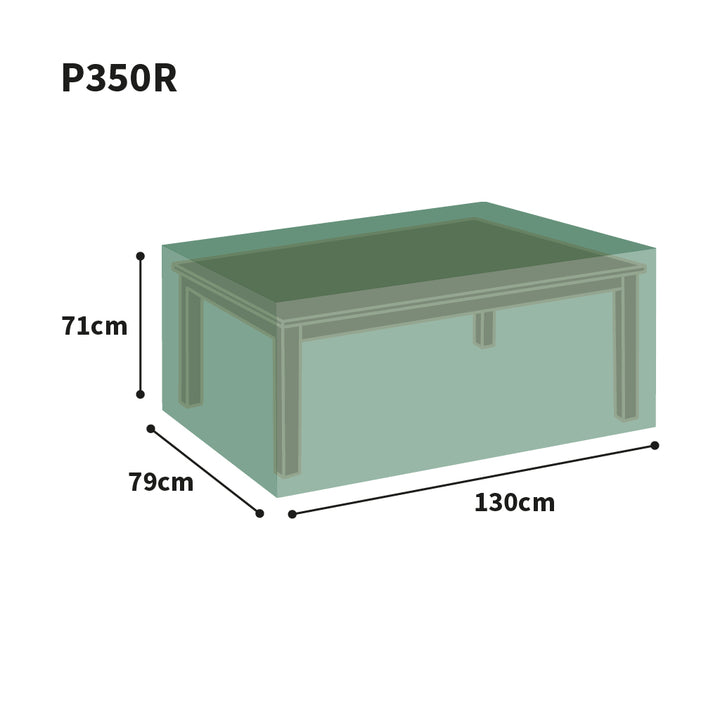 Bosmere Protector - Rectangular Table Cover - 4 Seat Green/Black