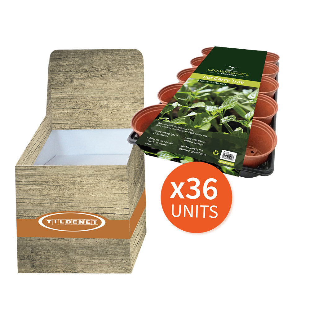 Promotion Bin with 36 x Pot Carry Trays with 15 x 10.5cm pots