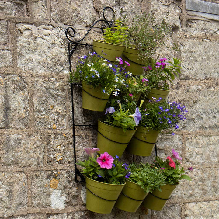 Square Wall Pot Holder - 10 Pots - W.56cm x H70cm